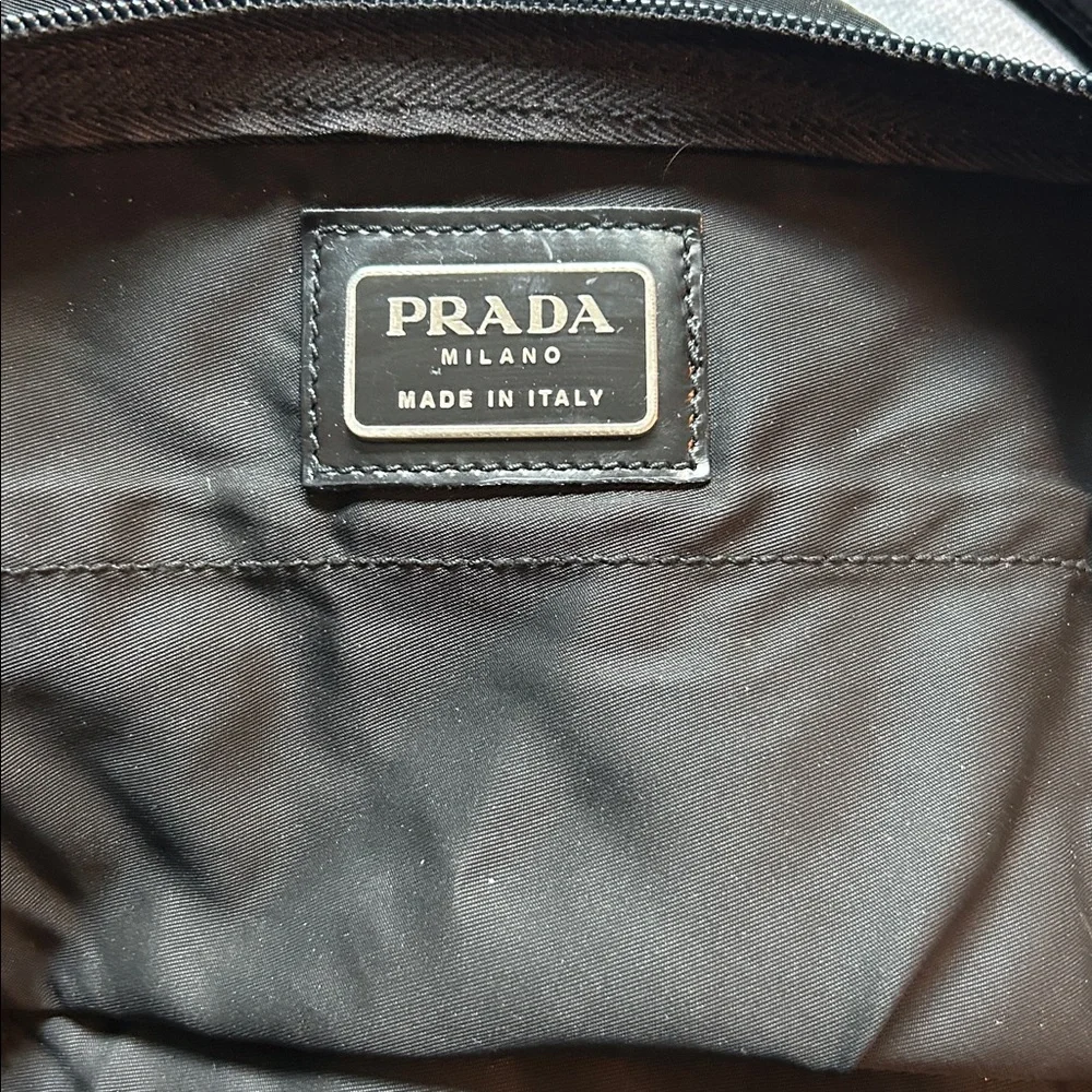 Vintage Prada Tessuto Nylon Duffle Bag Black